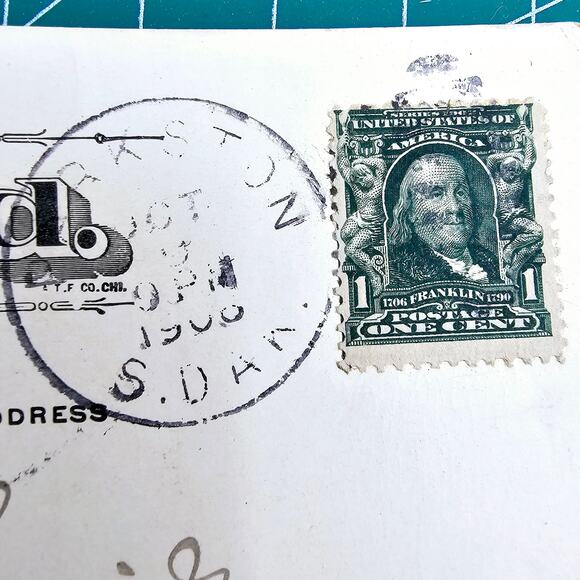 1906 Antique Post Card Undivided Back White City Art Asian Theme Postcard Posted - Picture 5 of 6